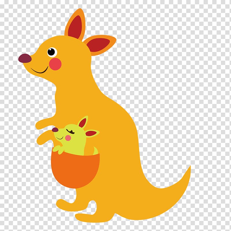 Kangaroo Macropodidae , Kangaroo mother and baby transparent background PNG clipart