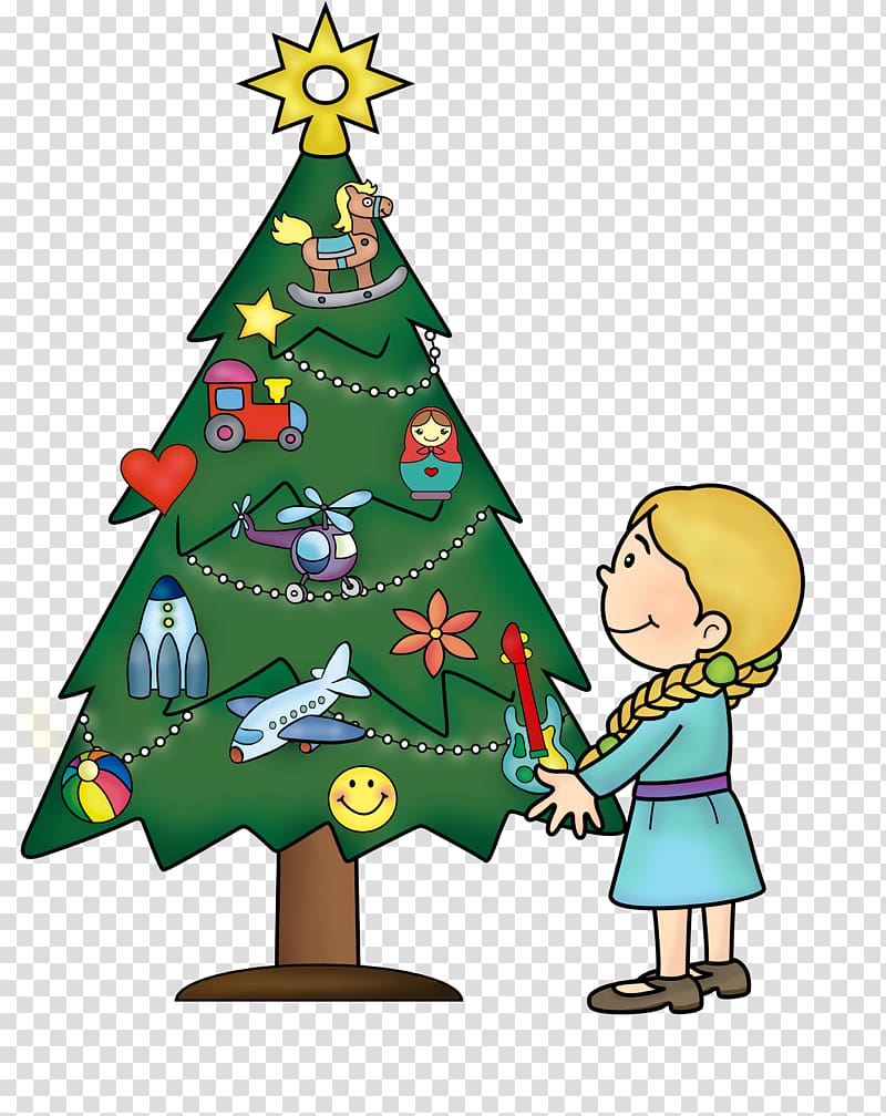 Christmas tree Child , free christmas daquan pull transparent background PNG clipart