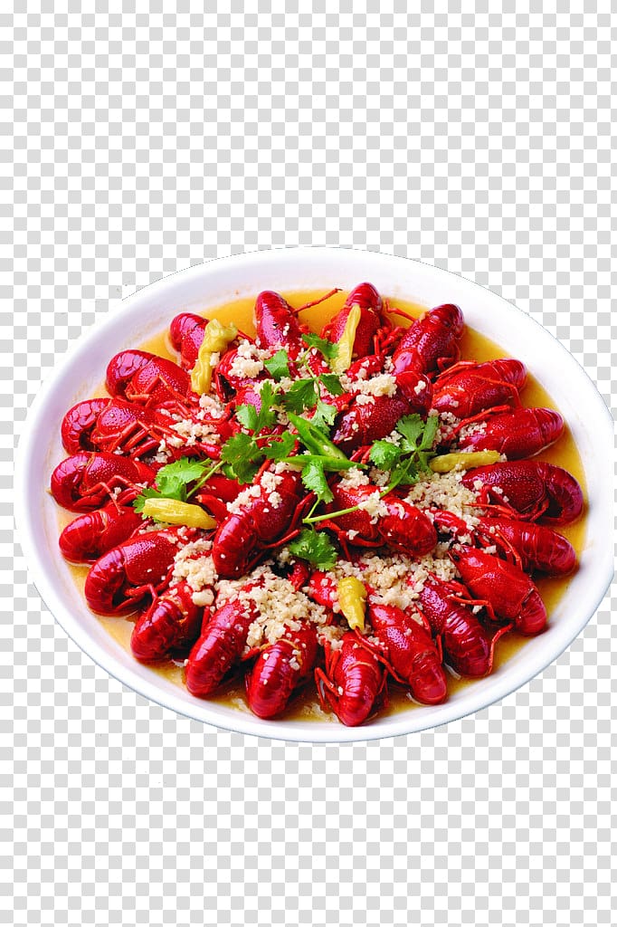 Xuyi County Lobster sauce Palinurus elephas Crayfish, Garlic crayfish transparent background PNG clipart