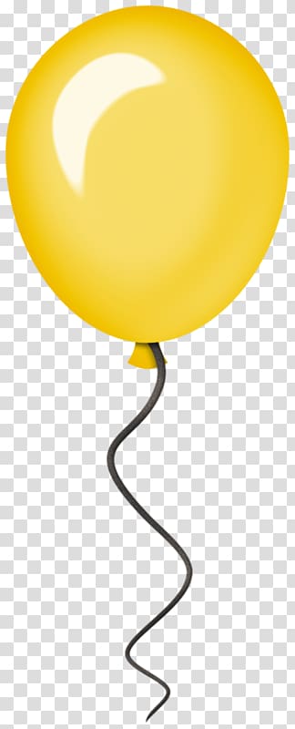 Birthday Balloon Party Yellow , Work Anniversary transparent background PNG clipart