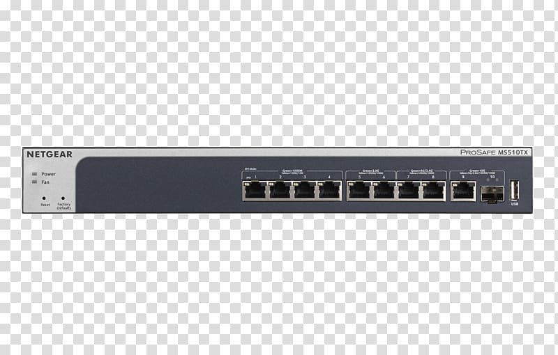 10 Gigabit Ethernet Network switch Power over Ethernet, Gigabit Ethernet transparent background PNG clipart