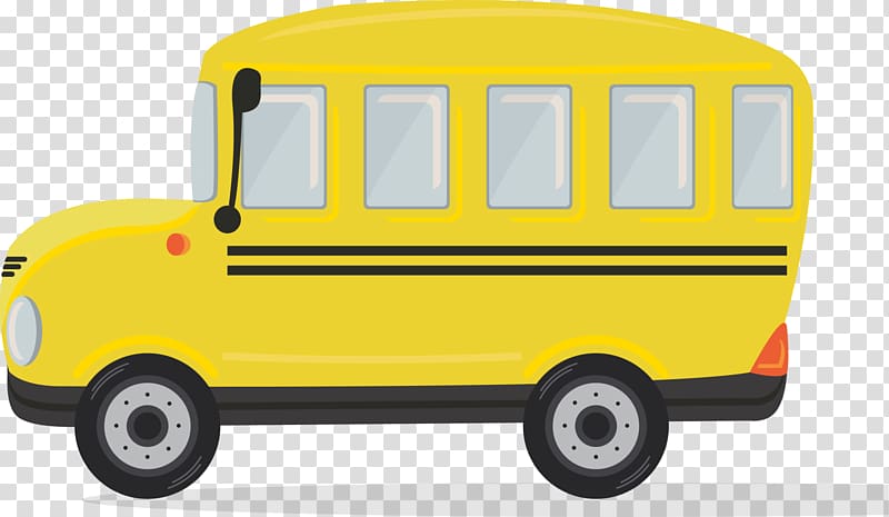 Cartoon Compact van Automotive design, Yellow cartoon car transparent background PNG clipart