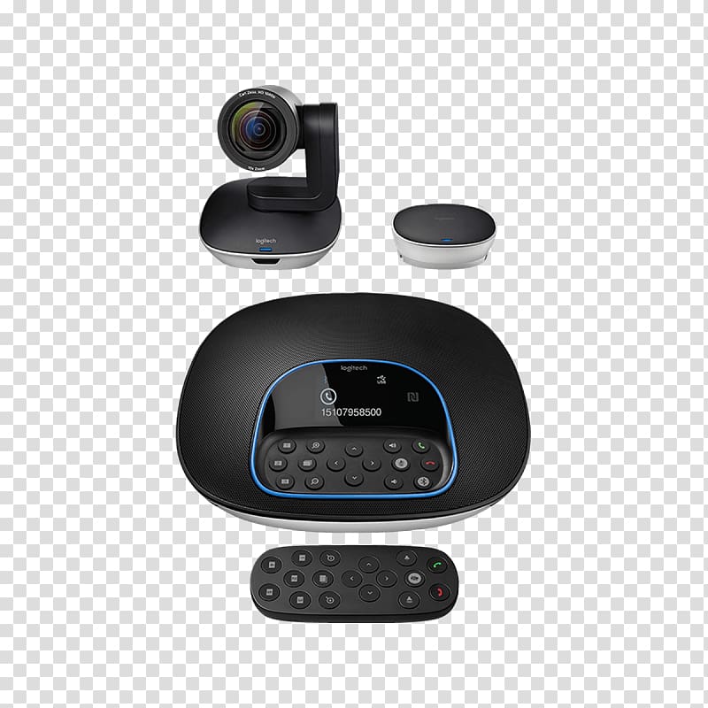 Microphone Logitech 960-001054 Group Hd Video And Audio Conferencing System Grupo Logi Bundle Videotelephony, logitech wireless headset telephone transparent background PNG clipart