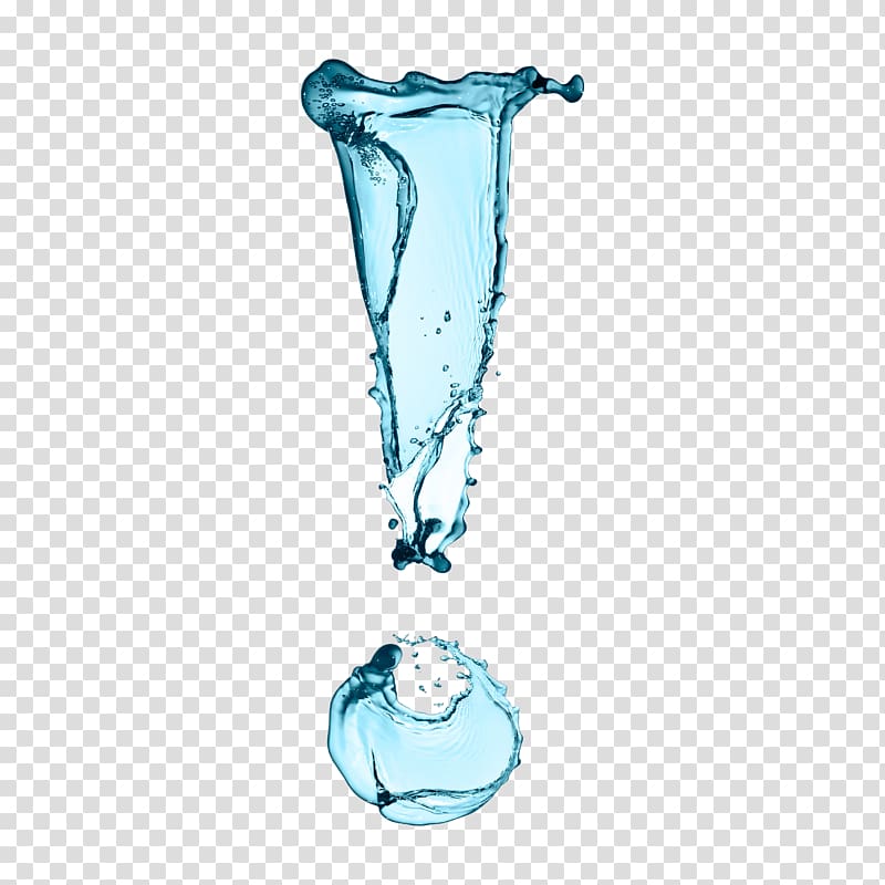 The Story of Drinking Water Exclamation mark Question mark Splash, Art droplets transparent background PNG clipart