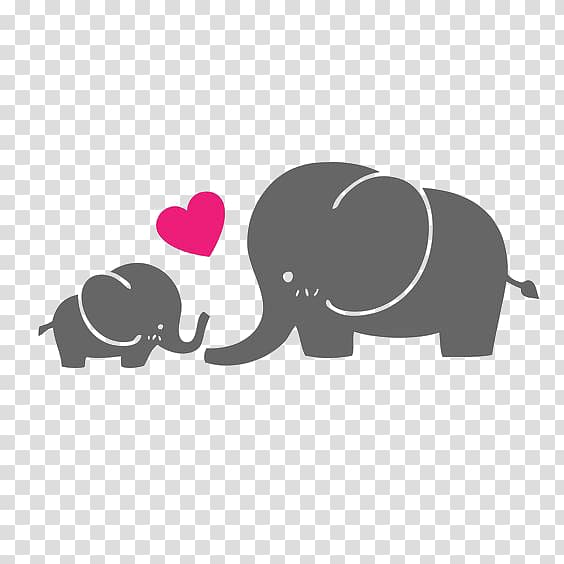 parent-child baby elephant transparent background PNG clipart