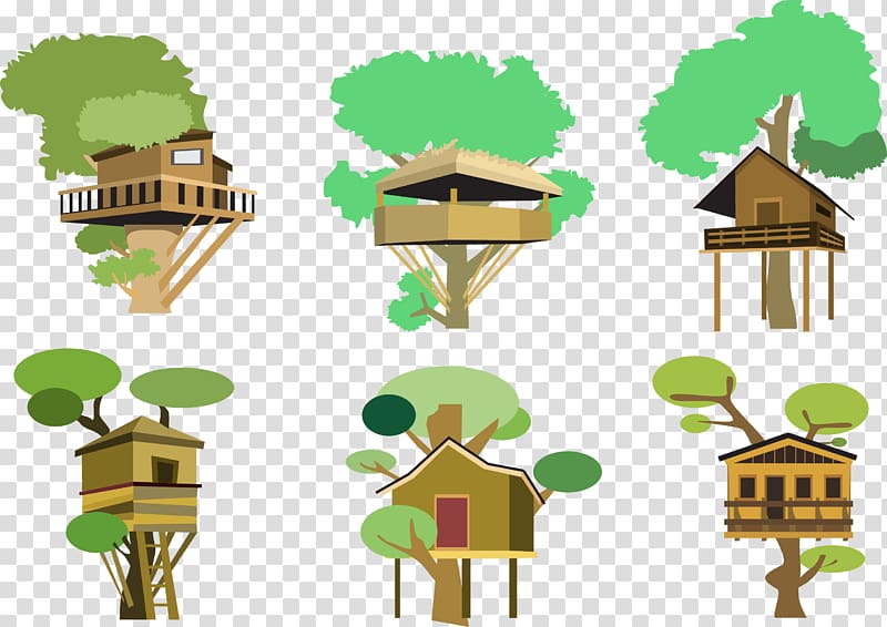 brown wooden tree house , tree house transparent background PNG clipart