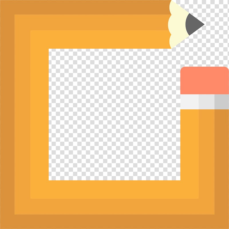 Color Icon, Pencil Frame transparent background PNG clipart