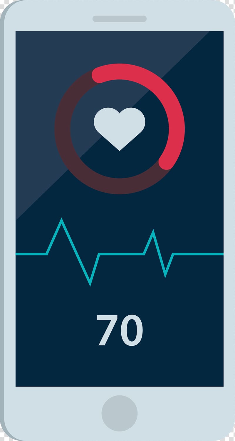 Heart rate Electrocardiography, Smartphone heartbeat test transparent background PNG clipart