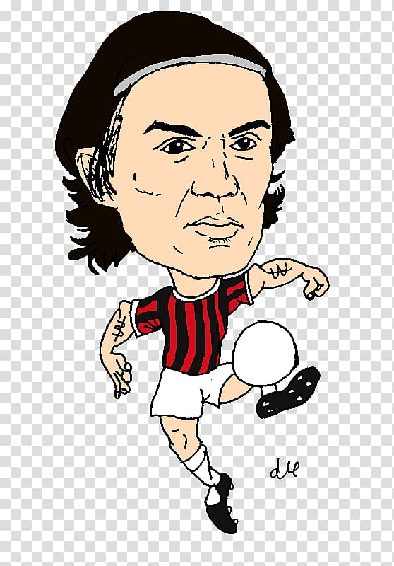 Paolo Maldini A.C. Milan UEFA Champions League Italy national football team Caricature, football transparent background PNG clipart
