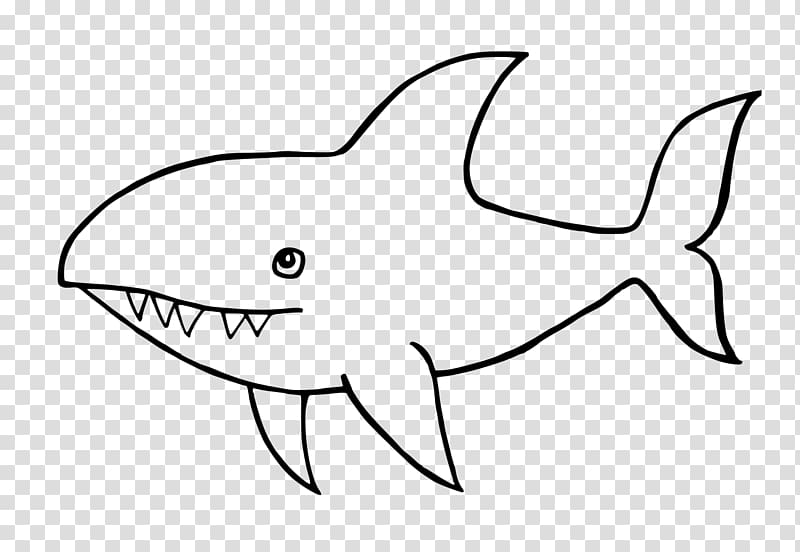 Requiem sharks Black and white Drawing Tiger shark , pencil transparent background PNG clipart