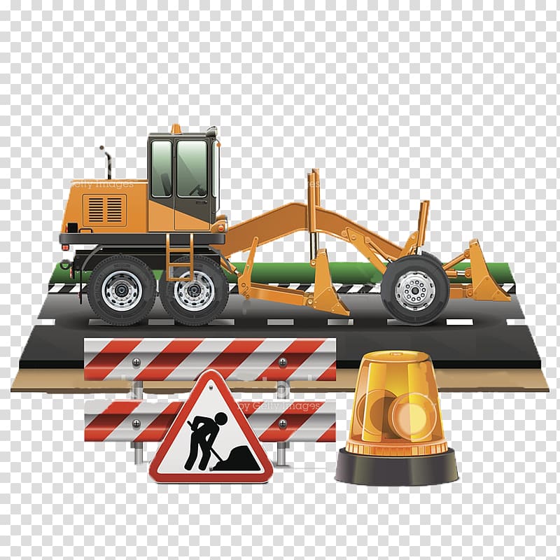 Architectural engineering Road Grader, road transparent background PNG clipart
