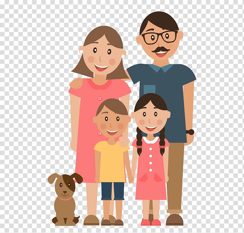 Family Child Parent Illustration, Flat Cartoon Family transparent background PNG clipart