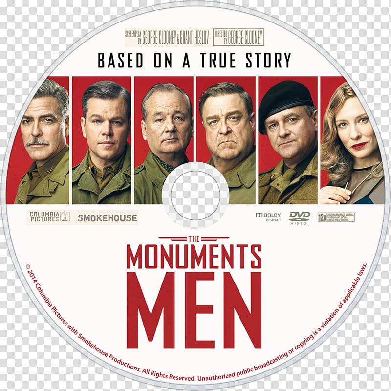 Albrecht Gaiswinkler George Clooney The Monuments Men YouTube DVD, Cate Blanchett transparent background PNG clipart