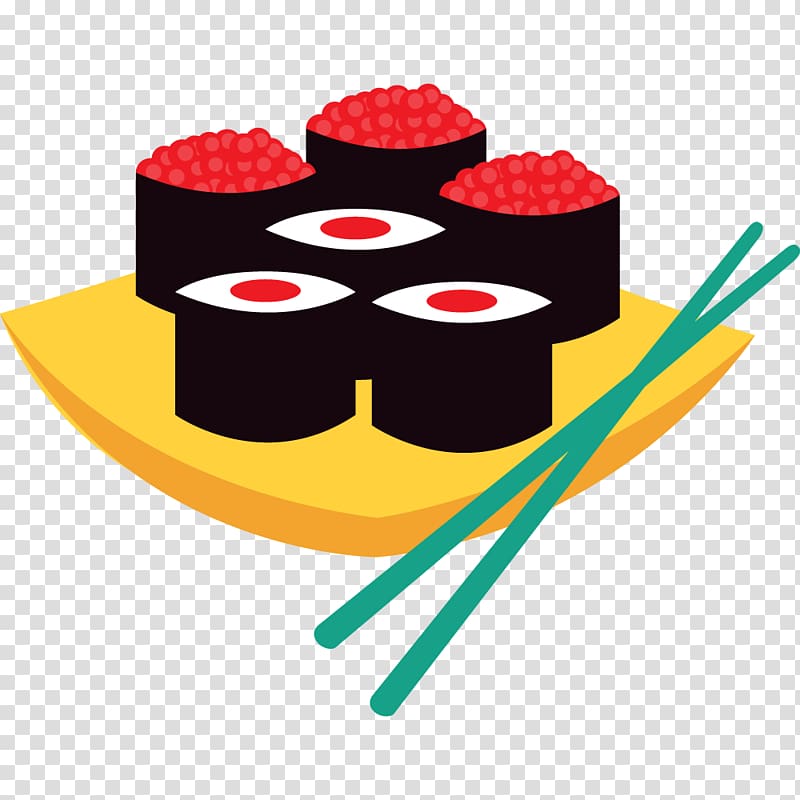 Sushi Japanese Cuisine Cartoon, Cartoon sushi transparent background PNG clipart
