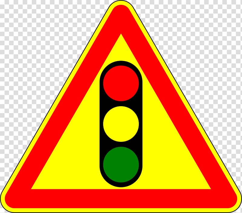 Traffic sign Warning sign Traffic light Yield sign, attention transparent background PNG clipart