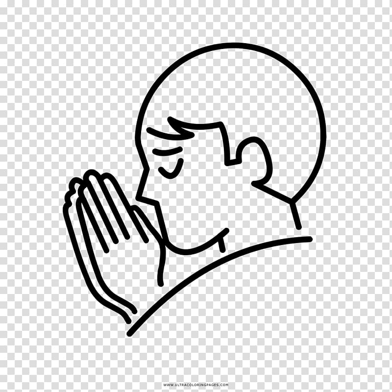 Drawing Coloring book Prayer Line art, Orar transparent background PNG clipart