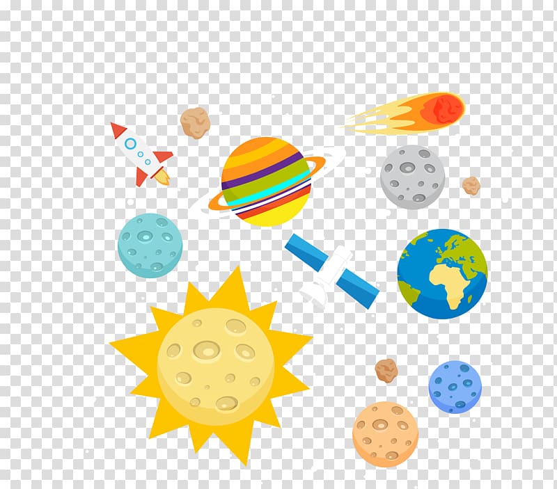 Outer space planets transparent background PNG clipart