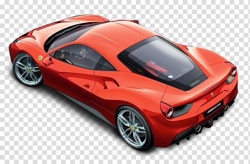 Ferrari 488 GTB Car Ferrari 458, Red Ferrari Top Car transparent background PNG clipart