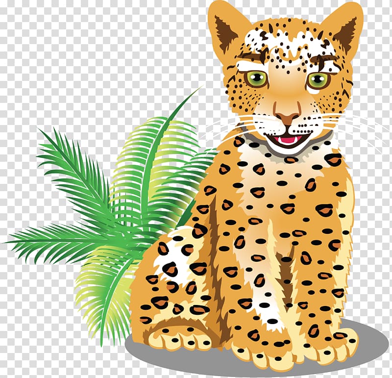 Leopard Tiger Cartoon , cheetah transparent background PNG clipart