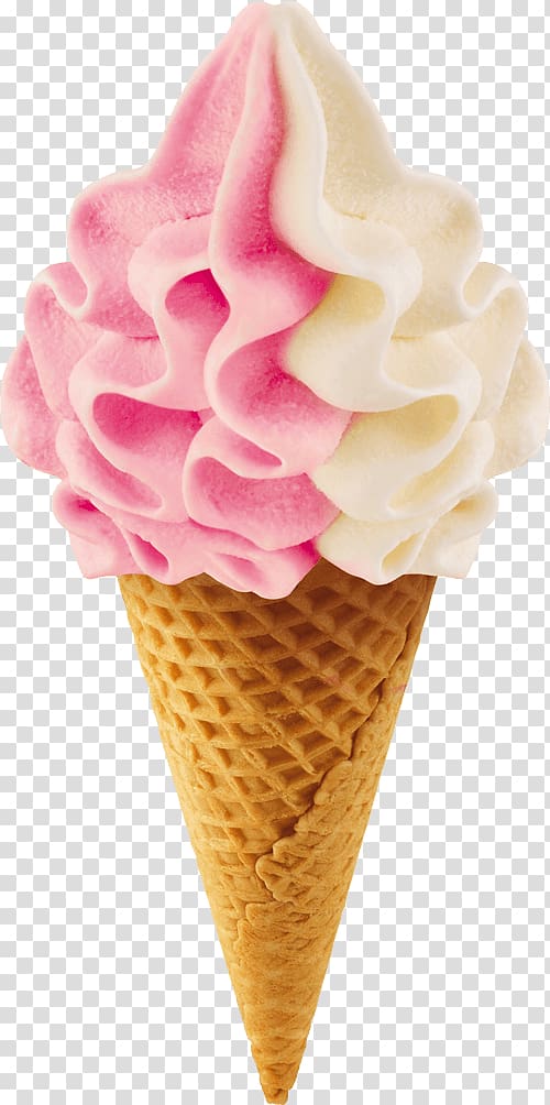 Strawberry Ice Cream on Sugar Cone - Single Scoop