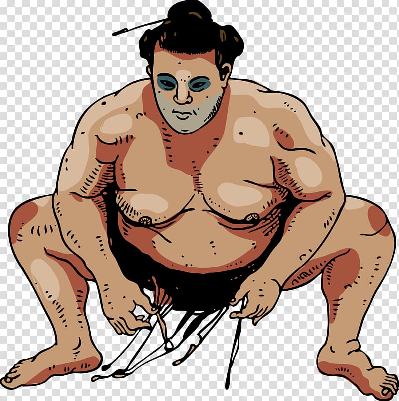 Sumo Wrestling, Decorative sumo wrestler transparent background PNG clipart