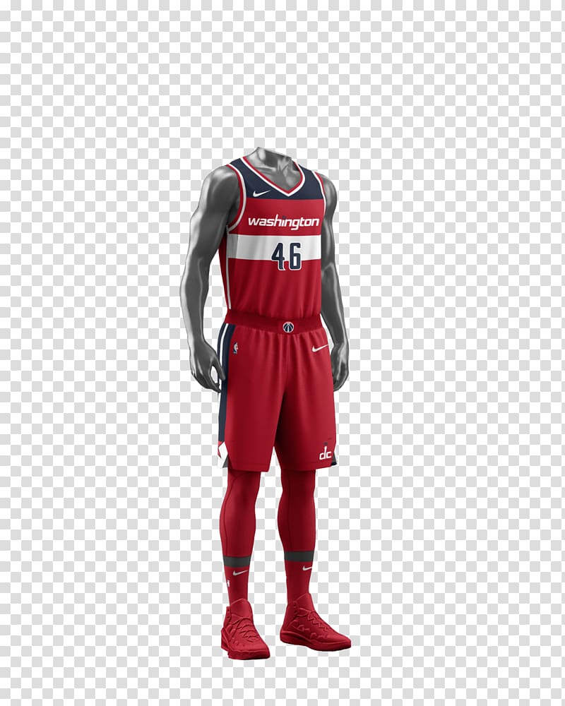 Washington Wizards T-shirt Seattle Supersonics Jersey Uniform, Sports Uniform Muckup transparent background PNG clipart