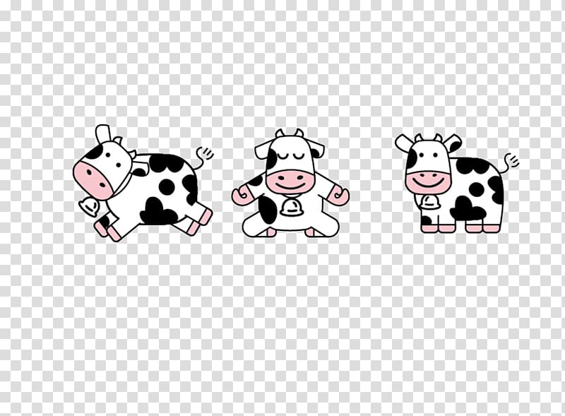 Dairy cattle Cartoon Illustration, Dairy cow transparent background PNG clipart