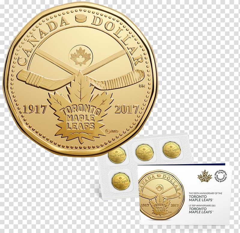 2017–18 Toronto Maple Leafs season Loonie Coin, Coin transparent background PNG clipart