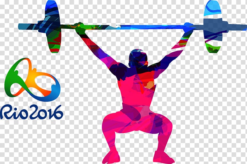 2016 Summer Olympics Rio de Janeiro 2012 Summer Olympics Olympic sports Olympic symbols, Rio Olympic weightlifting transparent background PNG clipart