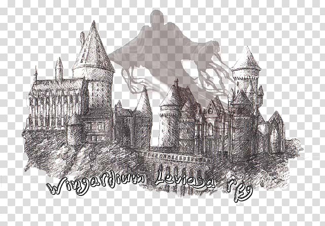 Drawing of Hogwarts Castle Harry Potter Print Wall Art  Etsy