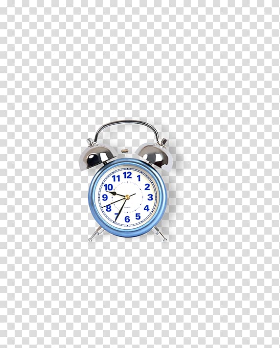 Alarm clock Vecteur, A blue alarm clock transparent background PNG clipart