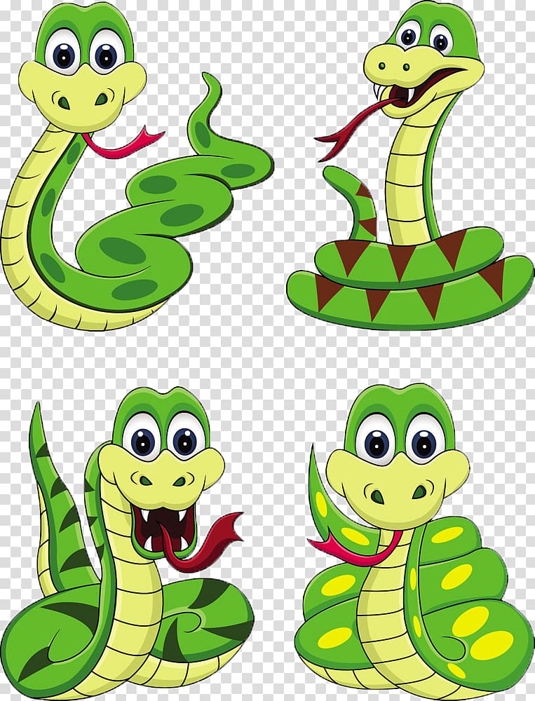 Snake Cartoon , Green snake transparent background PNG clipart