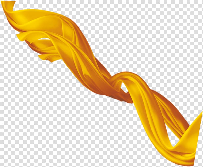 Yellow , yellow ribbon illustration transparent background PNG clipart