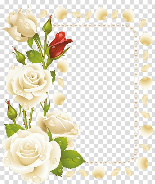 Borders and Frames Rose Flower , بارك الله transparent background PNG clipart