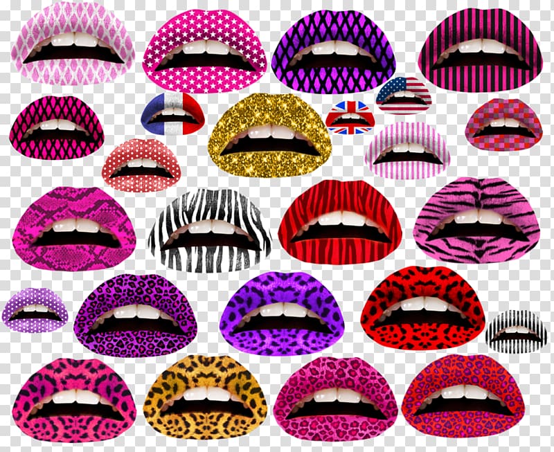 Violent Lips Lipstick Lip Gloss Tattoo Pop Art Transparent