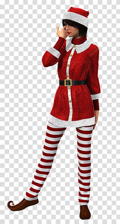 Santa Claus Costume Woman Christmas 仮装, others transparent background PNG clipart