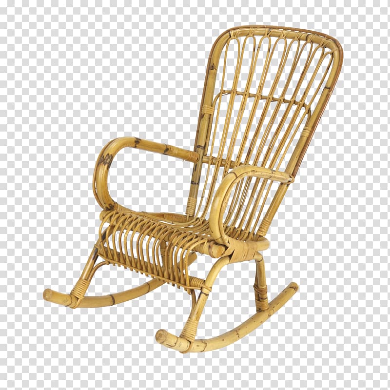 Rocking Chairs Rattan Wicker Cushion, chair transparent background PNG clipart