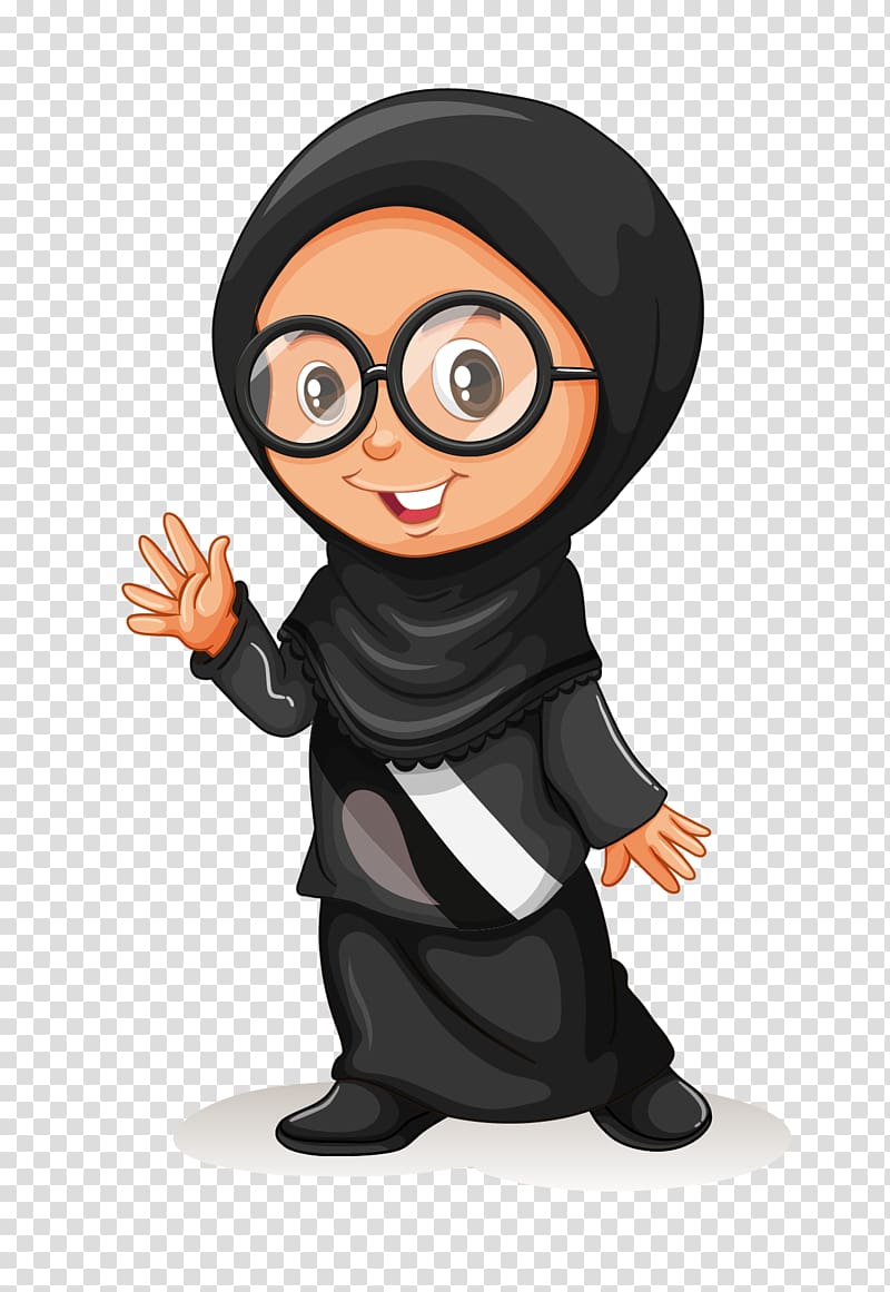 woman wearing abaya dress and hijab headscarf , Muslim Illustration, Islamists transparent background PNG clipart