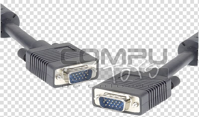 VGA connector D-subminiature Electrical cable Computer Monitors, vga cable transparent background PNG clipart