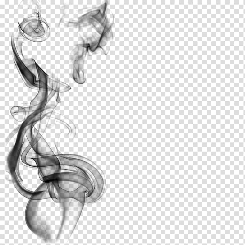 black smoke effect element transparent background PNG clipart