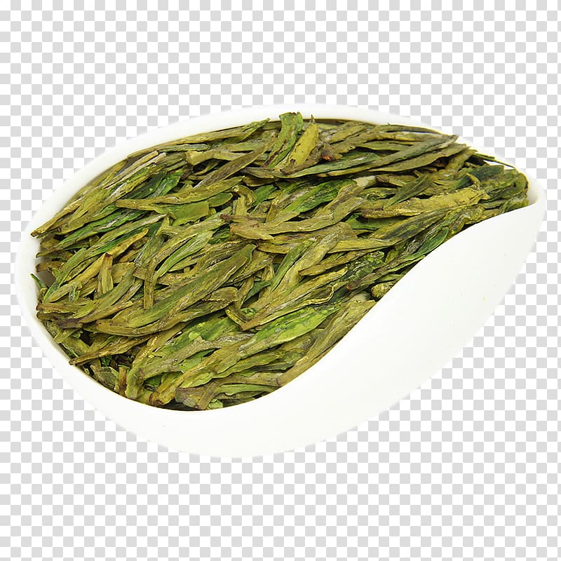 Longjing tea Longjing, Hangzhou Sencha Green tea, Longjing tea white bowl transparent background PNG clipart
