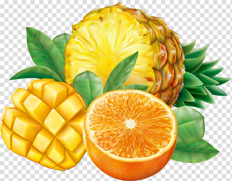 Juice Smoothie Pineapple Orange, Tempting pineapple mango orange transparent background PNG clipart