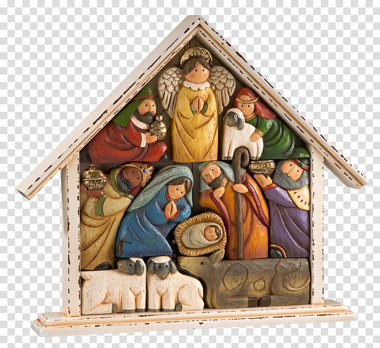 Nativity scene Rothenburg ob der Tauber Christmas Käthe Wohlfahrt Figurine, christmas transparent background PNG clipart