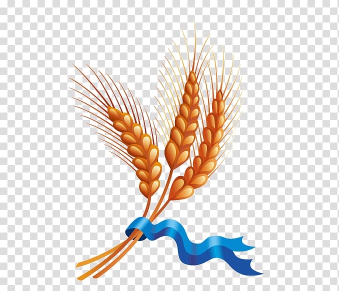 Wheat Cereal Harvest Ear, Wheat and ribbons material transparent background PNG clipart