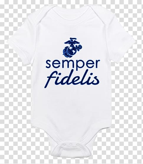 Baby & Toddler One-Pieces T-shirt Semper fidelis Blue Infant, Semper Fidelis transparent background PNG clipart