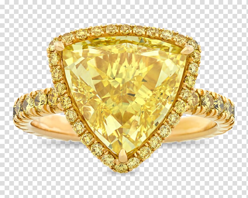 Gemological Institute of America Diamond color Yellow Ring, Yellow Diamond transparent background PNG clipart