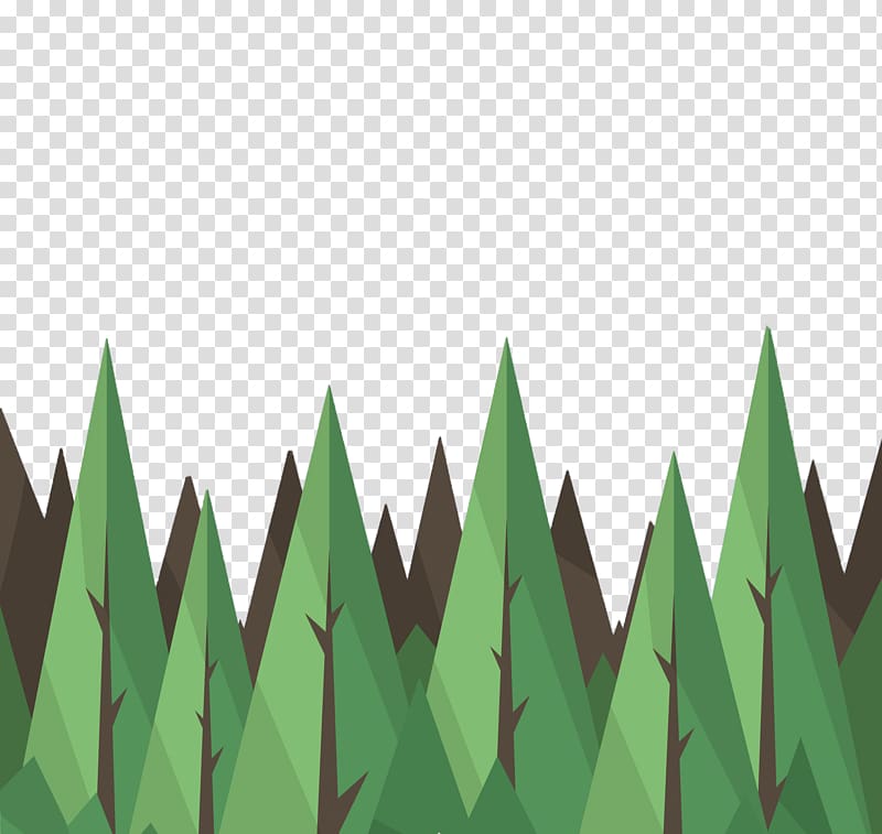 Tree Euclidean Triangle Green, forest transparent background PNG clipart