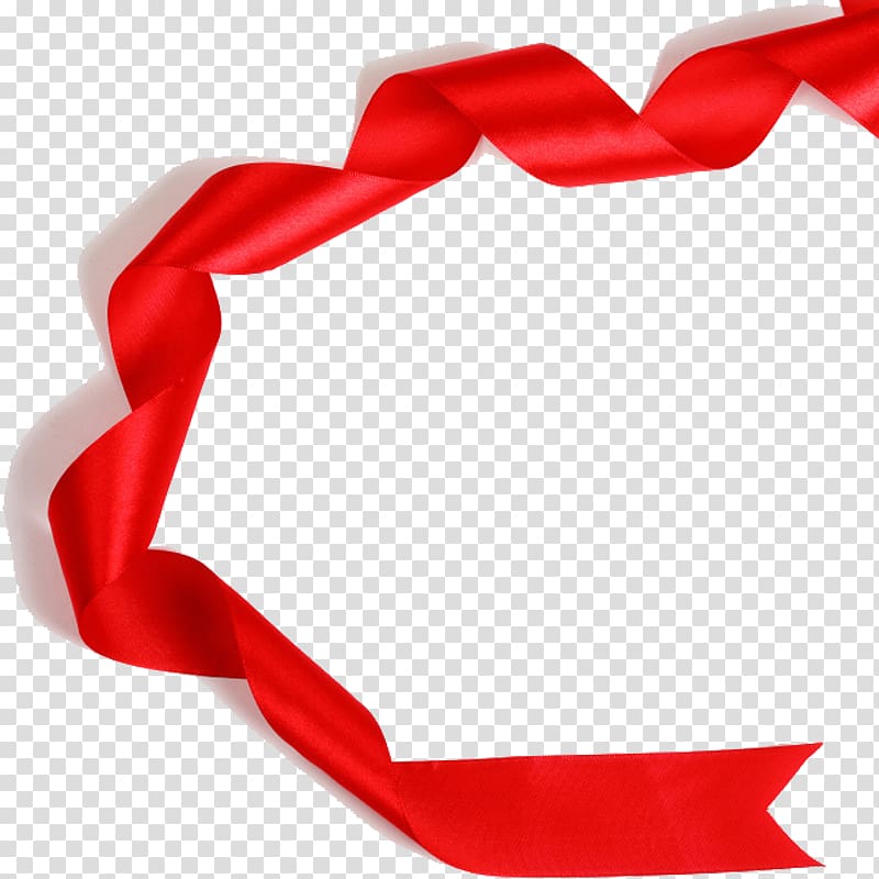 Red ribbon Silk, Red tie transparent background PNG clipart
