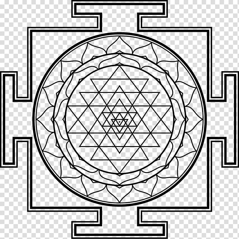 Sri Yantra Mandala Sacred geometry, Sri Ganesh transparent background PNG clipart
