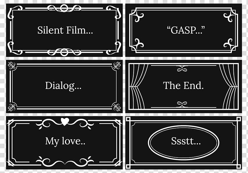 Silent film Dialogue Intertitle, nostalgia transparent background PNG clipart
